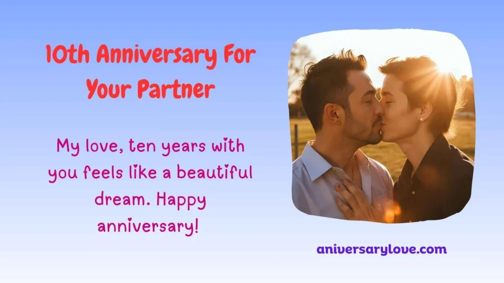 10th Anniversary For Your Partner