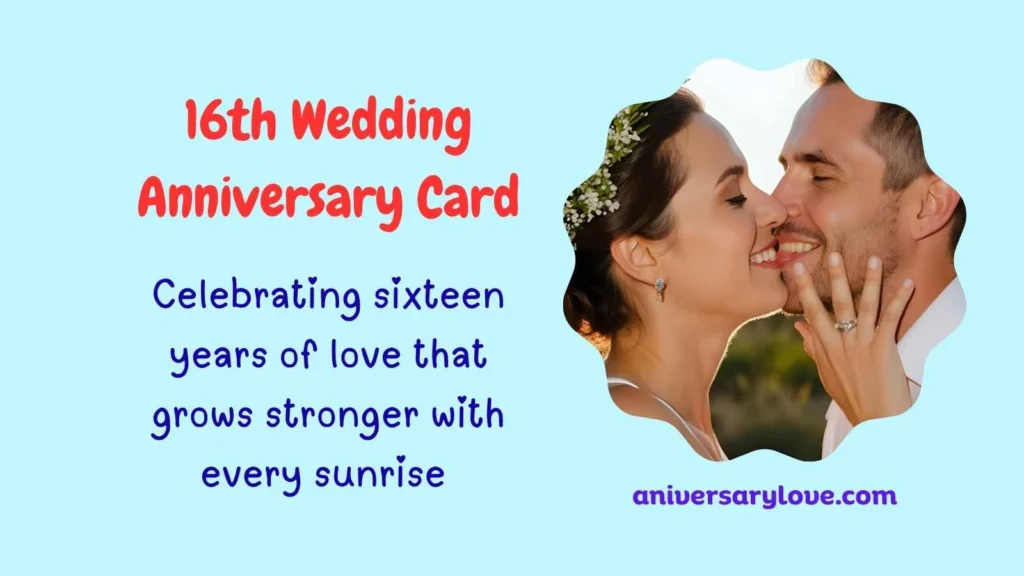 16th Wedding Anniversary Card
