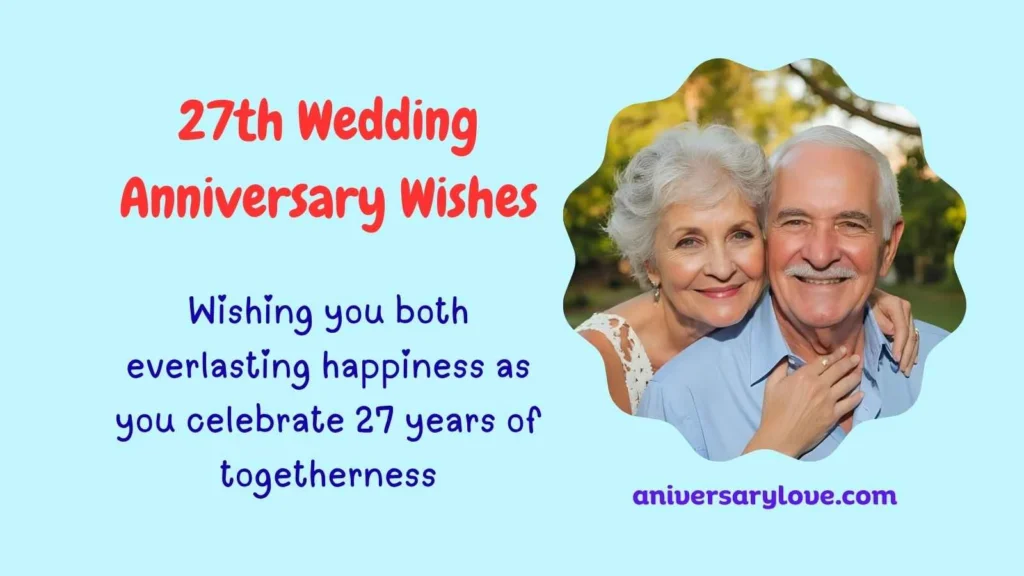 27th Wedding Anniversary Wishes
