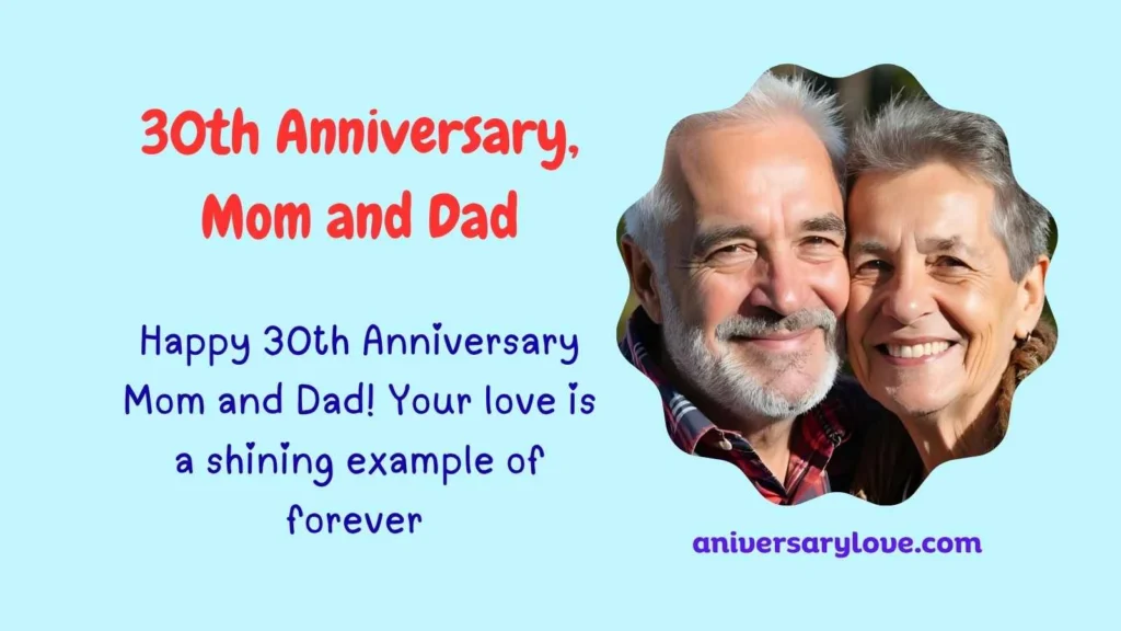 30th Anniversary, Mom and Dad