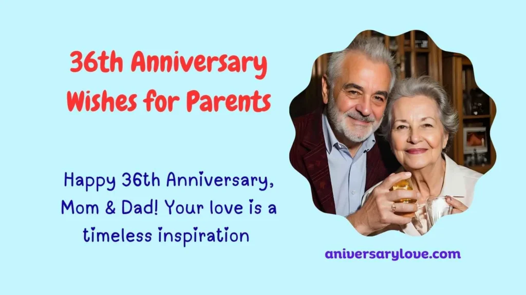 36th Anniversary Wishes for Parents