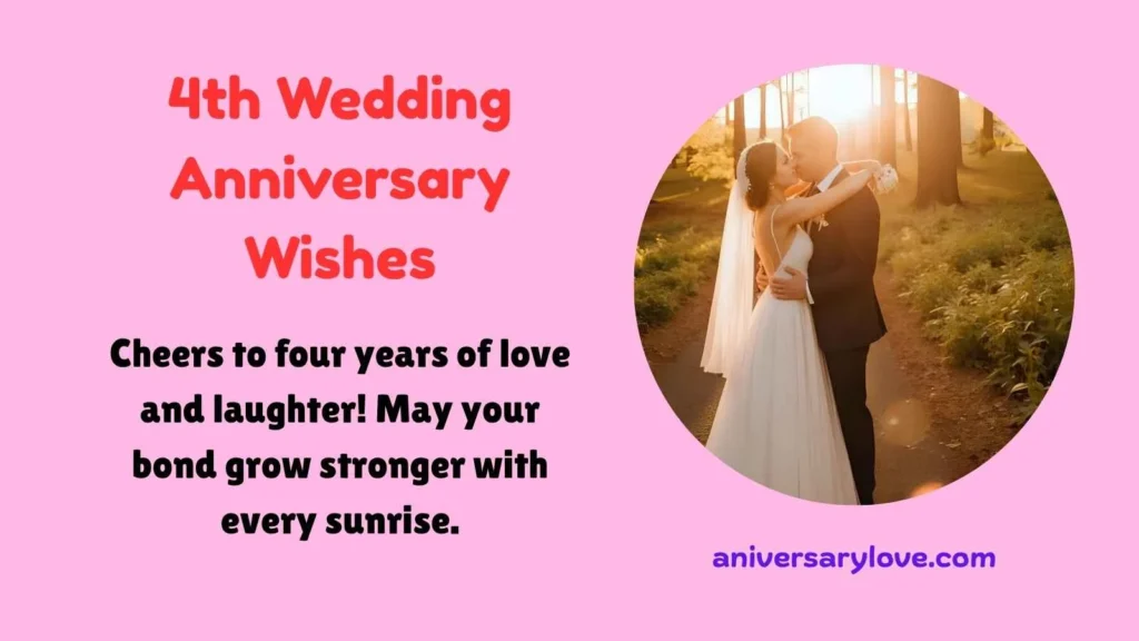 4th Wedding Anniversary Wishes