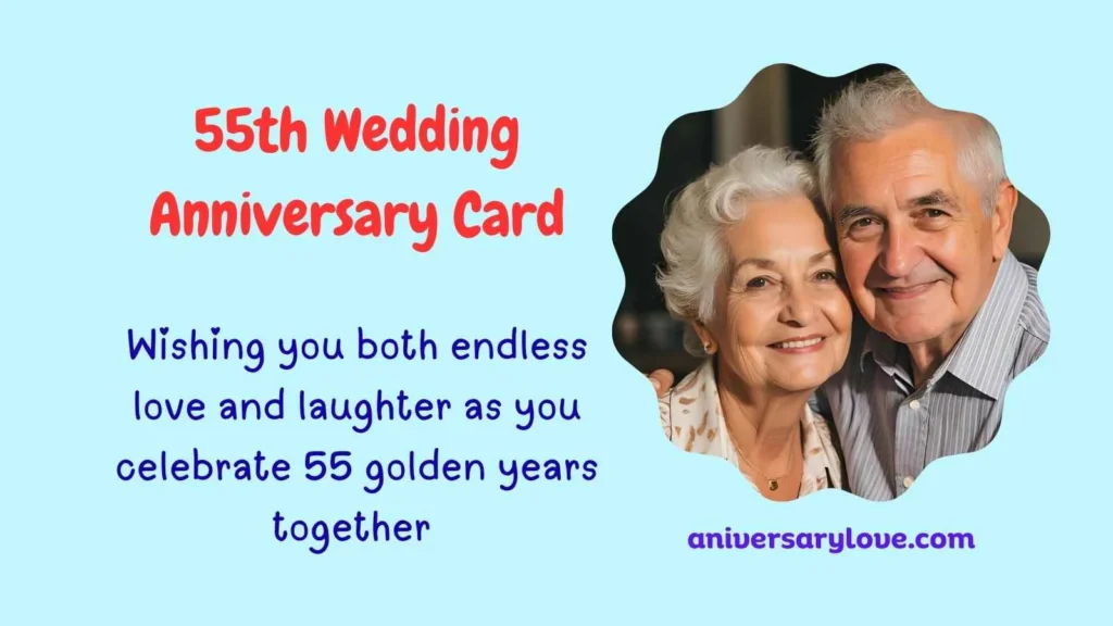 55th Wedding Anniversary Card
