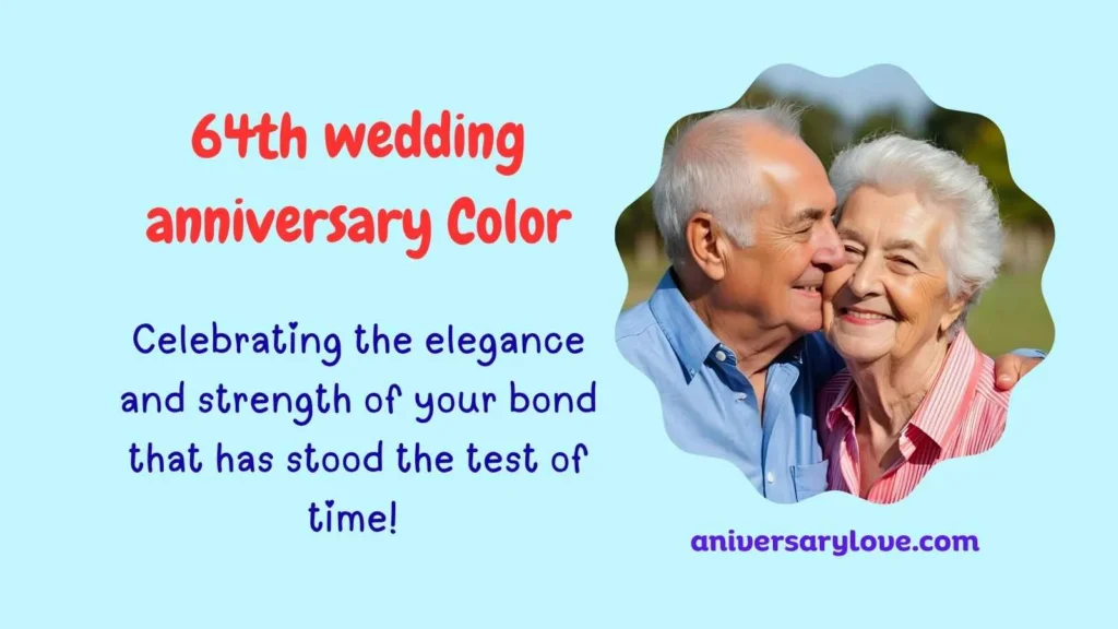64th Wedding Anniversary Color
