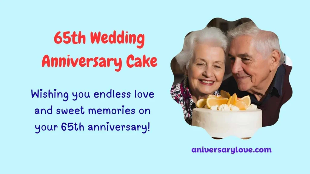 65th Wedding Anniversary Cake