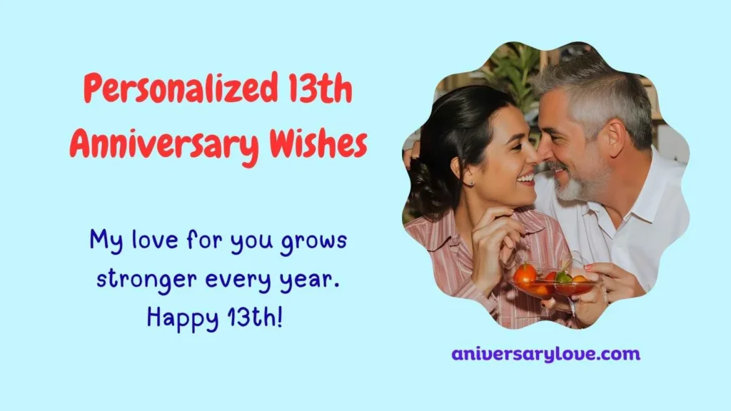 Personalized 13th Anniversary Wishes