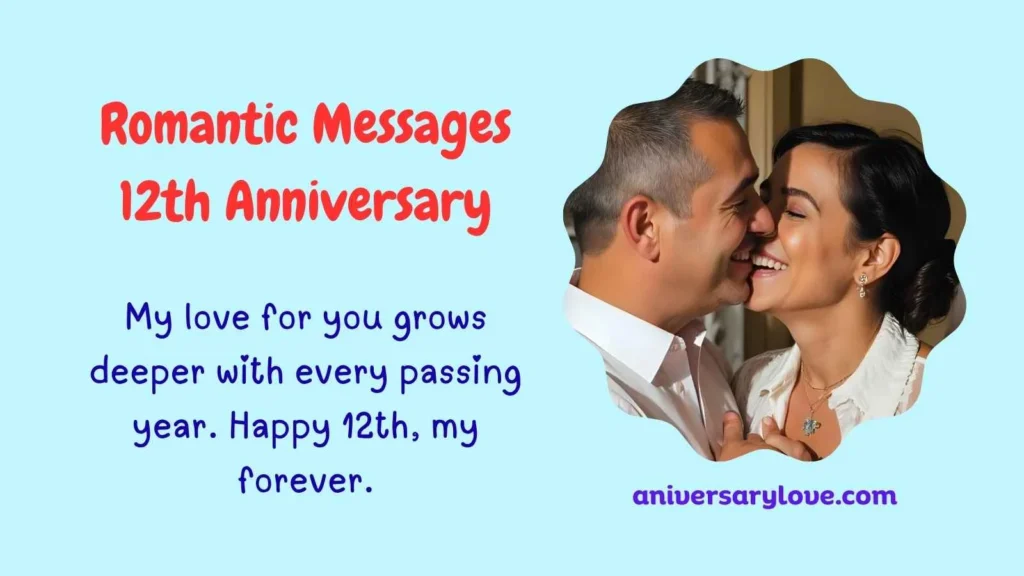Romantic Messages 12th Anniversary