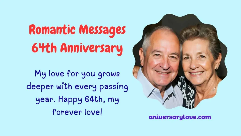 Romantic Messages 64th Anniversary