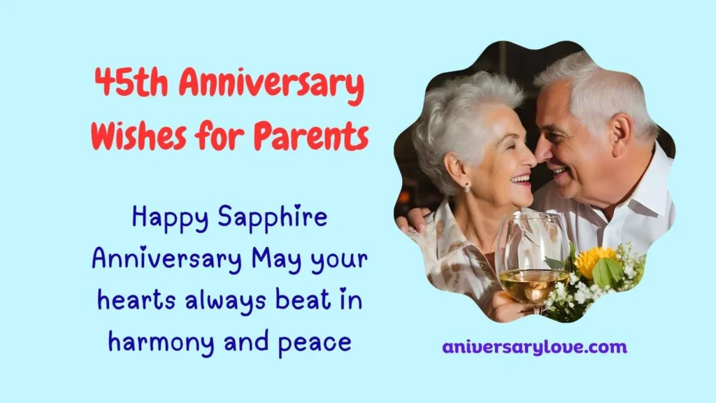45th Anniversary Wishes for Parents