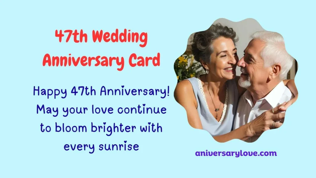 47th Wedding Anniversary Card