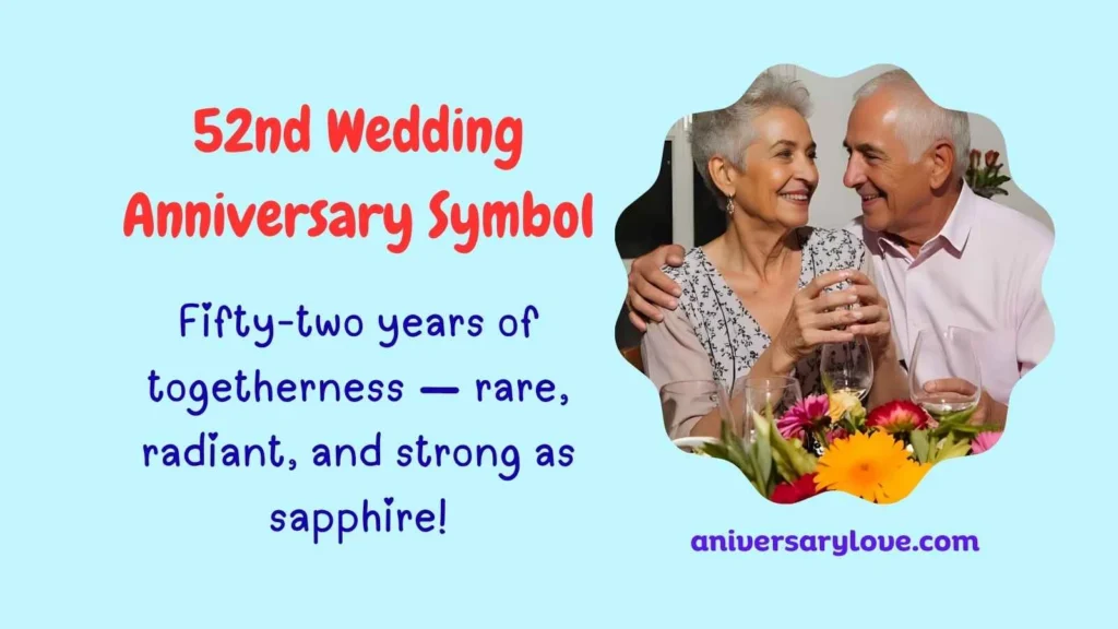 52nd Wedding Anniversary Symbol