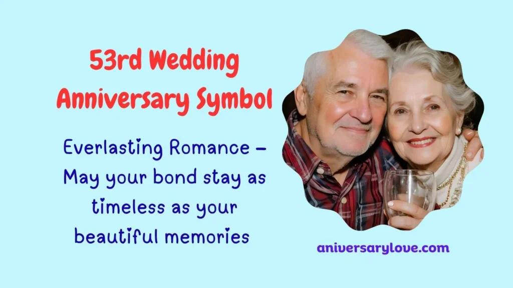 53rd Wedding Anniversary Symbol