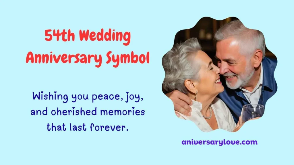 54th Wedding Anniversary Symbol