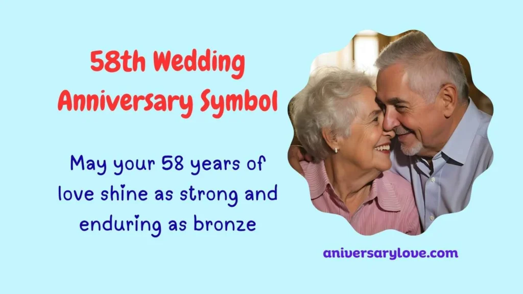 58th Wedding Anniversary Symbol