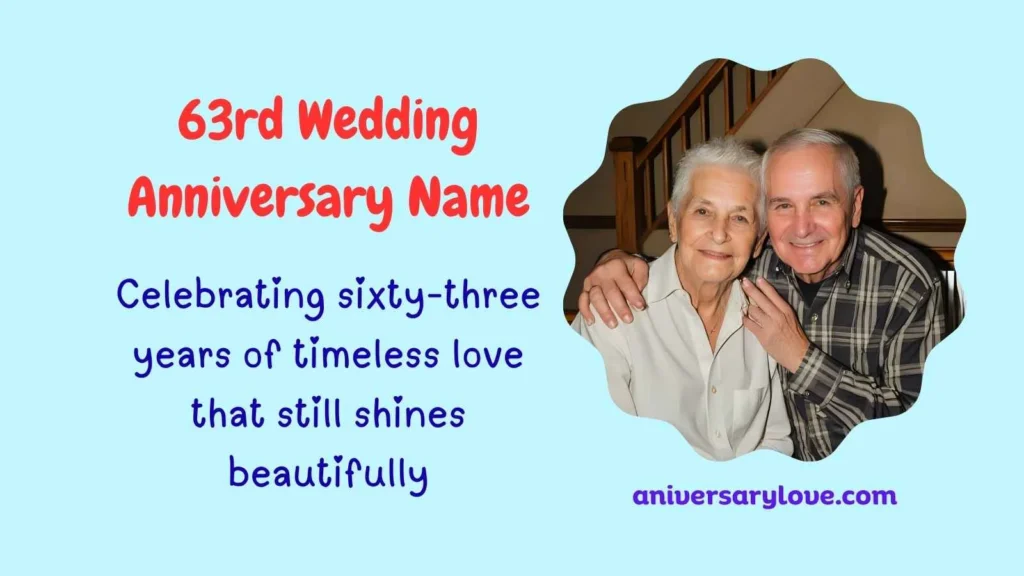 63rd Wedding Anniversary Name