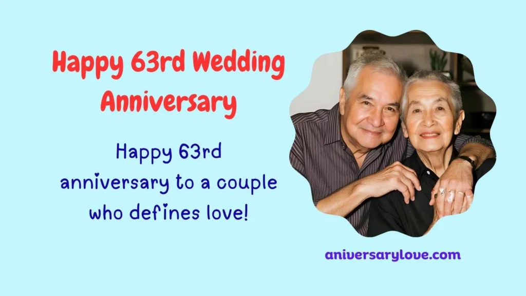 Happy 63rd Wedding Anniversary