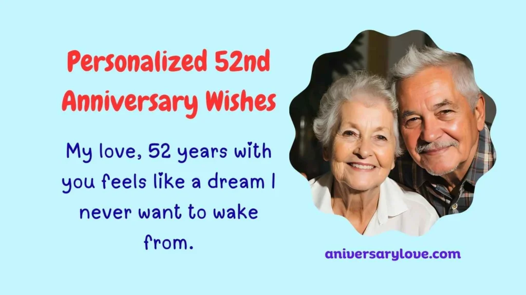 Personalized 52nd Anniversary Wishes