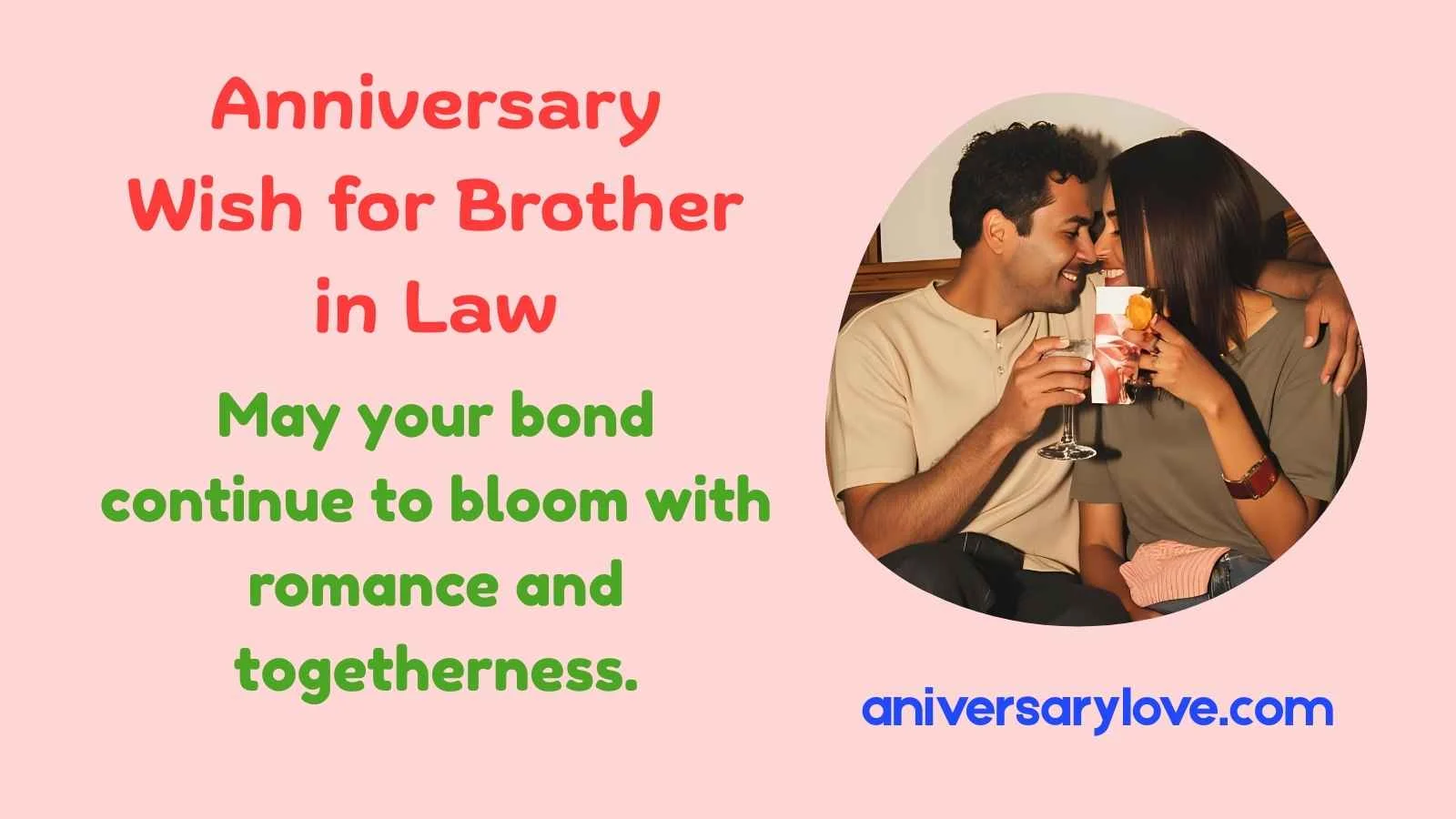 Anniversary Wish for Brother in Law