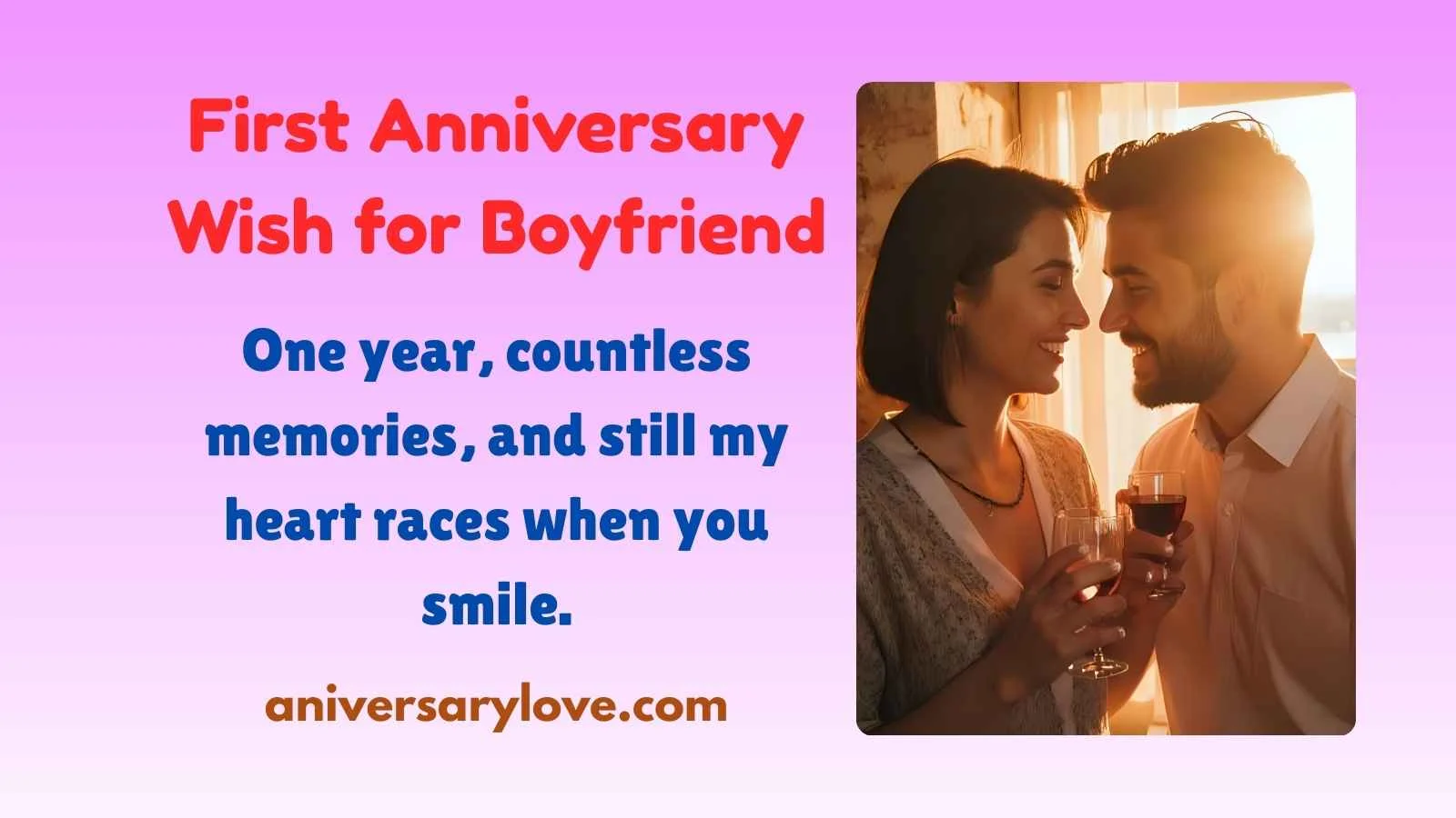 First Anniversary Wish for Boyfriend