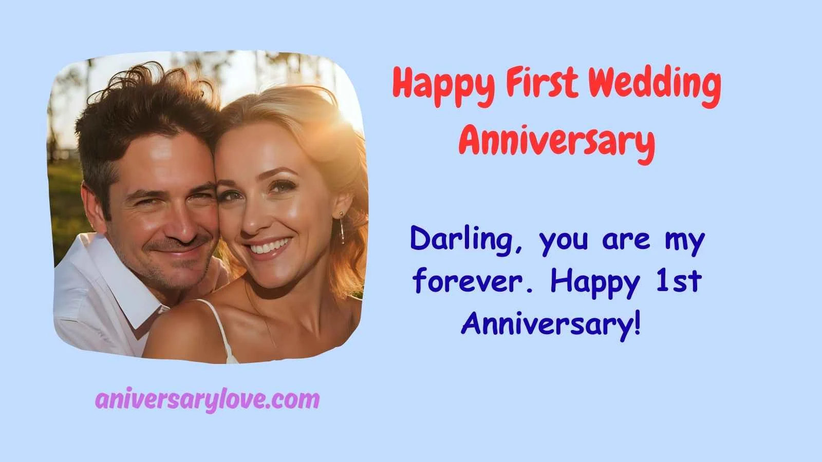 Happy First Wedding Anniversary