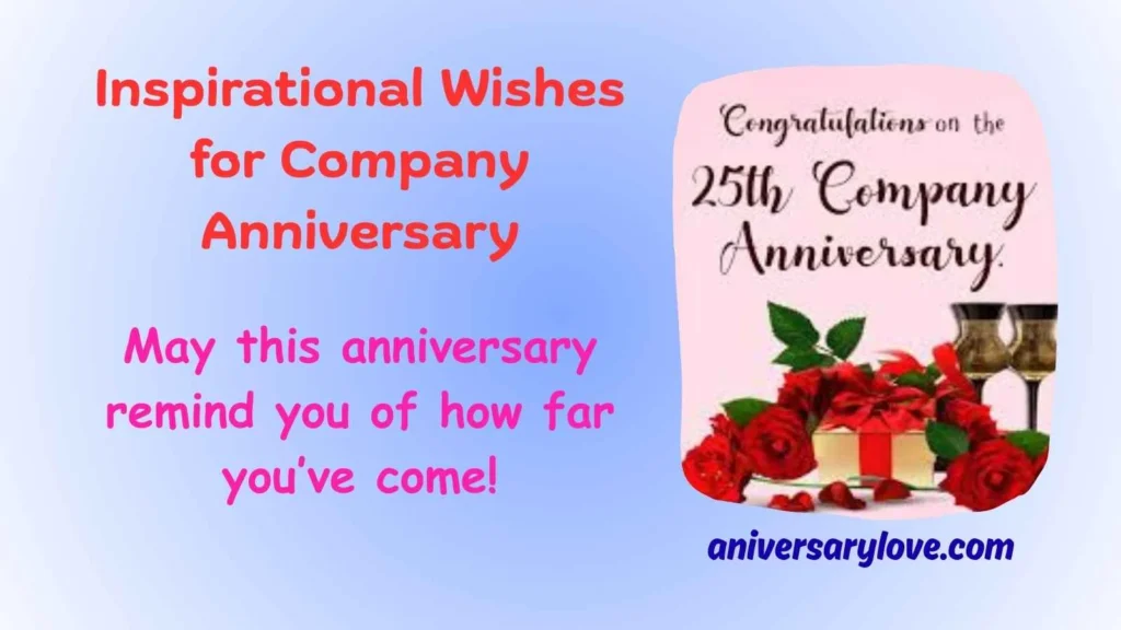 Inspirational Wishes for Company Anniversary