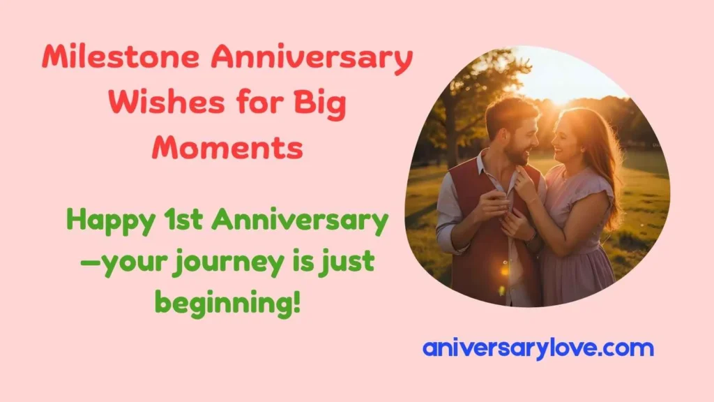 Milestone Anniversary Wishes for Big Moments