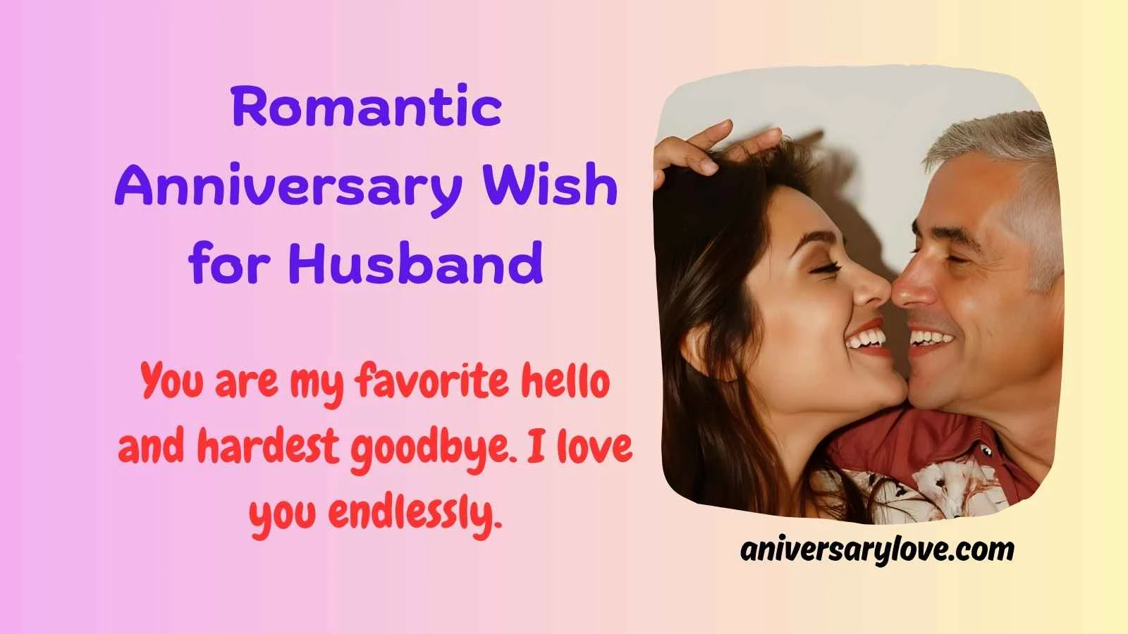 Romantic Anniversary Wish for Husband