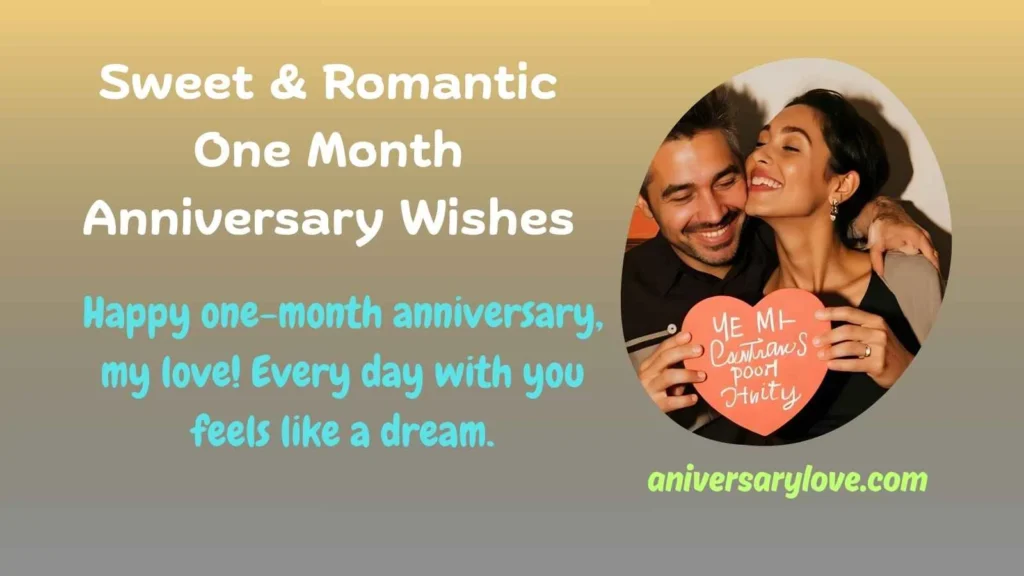 Sweet & Romantic One Month Anniversary Wishes