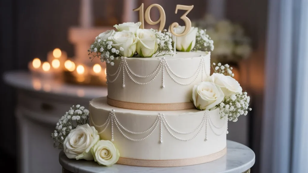 Milestone Wedding Anniversary Cake