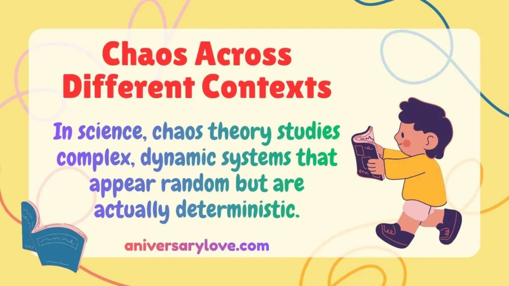 Chaos Across Different Contexts