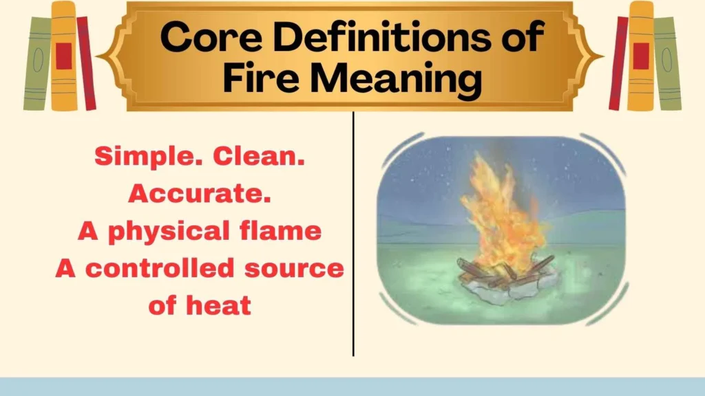 Core Definitions of Fire Meaning