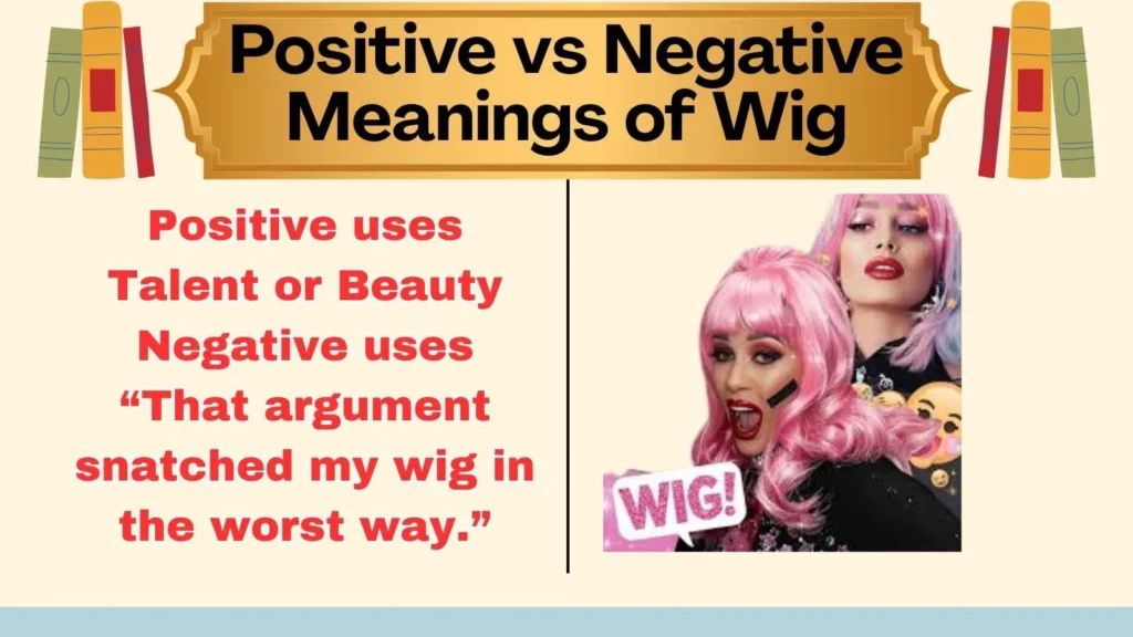 Positive vs Negative Meanings of Wig